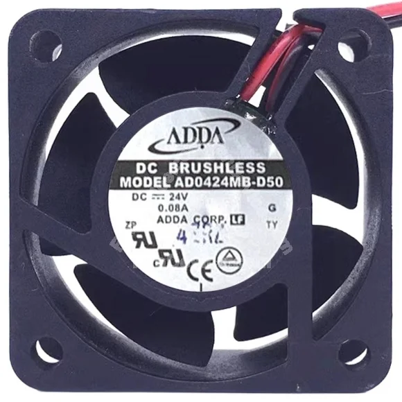 ADDA AD0424MB-D50 24V 0.08A 2 Wires Axial Cooling Fan
