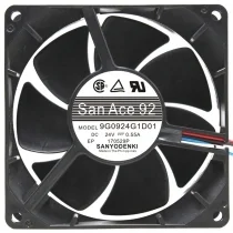 Sanyo 9G0924G1D01 24V 0.55A 3 Wires Axial Cooling Fan