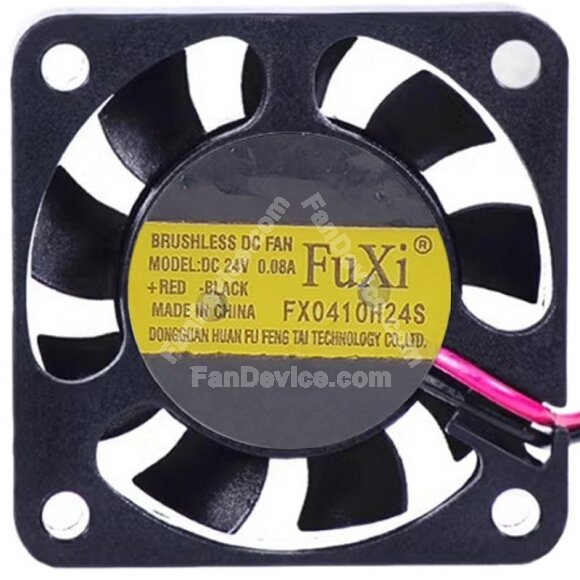 FuXi FX0410H24S 24V 0.08A 2 Wires Axial Cooling Fan