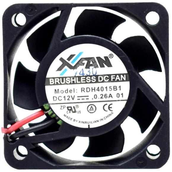 XFAN RDH4015B1 12V 0.26A 2 Wires Axial Cooling Fan