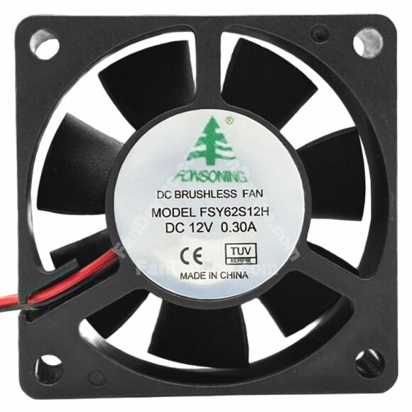 FONSONING FSY62S12H 12V 0.30A 2 Wires Axial Cooling Fan