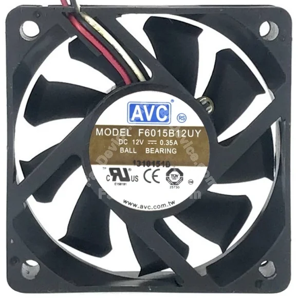 AVC F6015B12UY 12V 0.35A 3 Wires Ball Bearing Cooling Fan