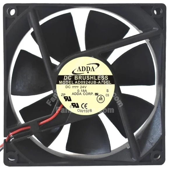 ADDA AD0924UB-A70GL 24V 0.18A 2 / 3 Wires Cooling Fan