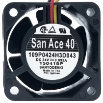 Sanyo 109P0424H3D043 24V 0.095A 3 Wires Axial Cooling Fan