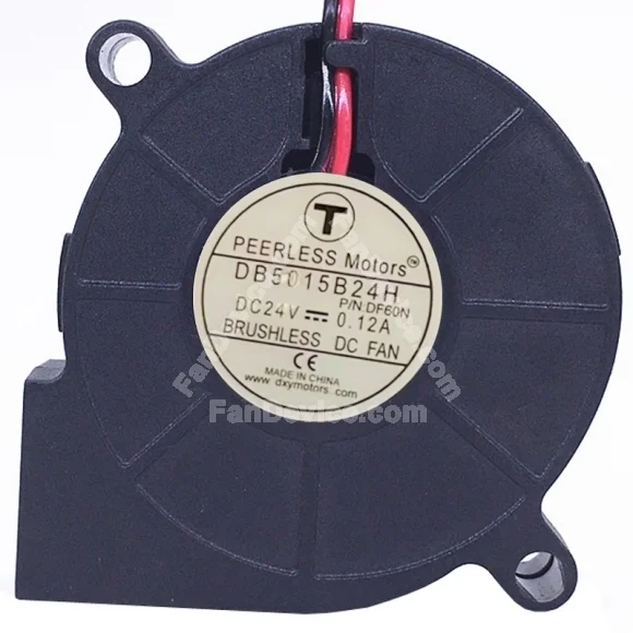 PEERLESS Motors DB5015B24H 24V 0.12A 2 Wires Blower Cooling Fan