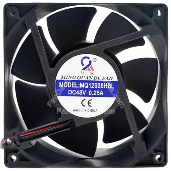 MING QUAN MQ12038HBL 48V 0.25A 2 Wires Axial Cooling Fan