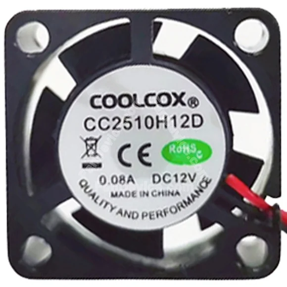 COOLCOX CC2510H12D 12V 0.08A 2 Wires Axial Cooling Fan