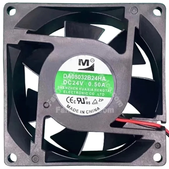 YM DA08032B24HA 24V 0.50A 2 Wires Axial Cooling Fan