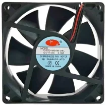 QI FANG 1209D-M04W-2BL 12V 0.30A 2 Wires DC Brushless Cooling Fan
