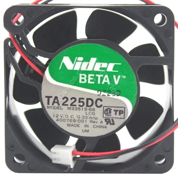 Nidec M33515-68 DC 12V 0.33Amp 2 / 3 Wires Axial Cooling Fan