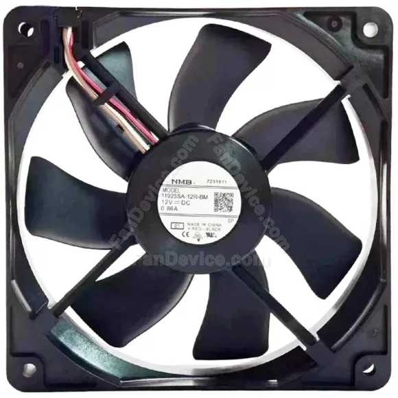 NMB 11925SA-12R-BM DC 12V 0.86A 4 Wires Axial Cooling Fan