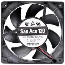 Sanyo 9GH1212C402 DC 12V 0.21A 2 Wires Axial Cooling Fan