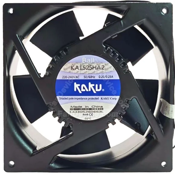 KAKU KA1525HA2 220-240V 0.25/0.23A Impedance Protected Cooling Fan
