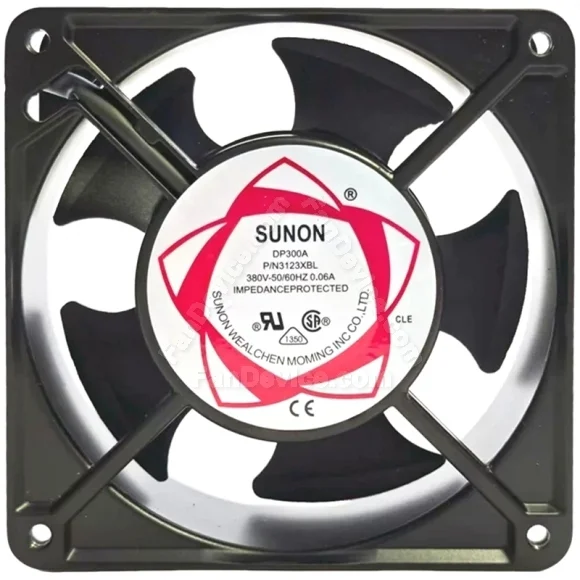 Sunon 3123XBL AC 380V 0.06A 2 Wires Impedance Protected Cooling Fan