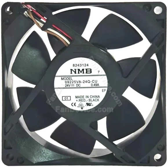 NMB 09225VA-24Q-CU DC 24V 0.49A 4 Wires Axial Cooling Fan