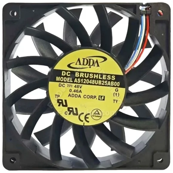 ADDA AS12048UB25AB00 48V 0.46A DC Brushless 4 Wires Axial Cooling Fan