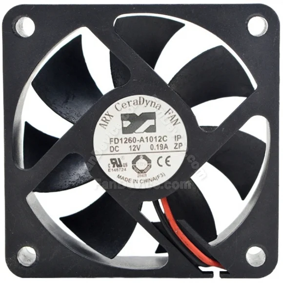 ARX FD1260-A1012C DC 12V 0.19A 2 Wires Axial Cooling Fan