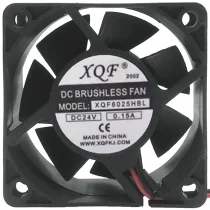 XQF XQF6025HBL 24V 0.15A 2 Wires DC Brushless Axial Cooling Fan
