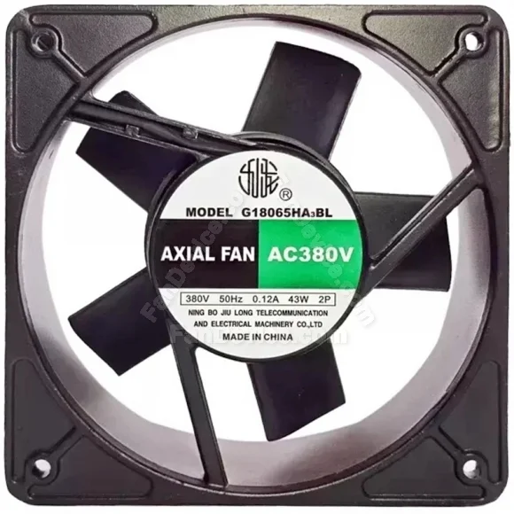 JIULONG G18065HA3BL AC 380V 0.12A 43W 2 Wires Axial Cooling Fan