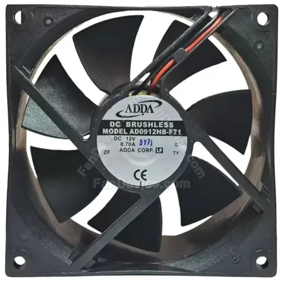 ADDA AD0912HB-F71 12V 0.70A DC Brushless 2 Wires Axial Cooling Fan