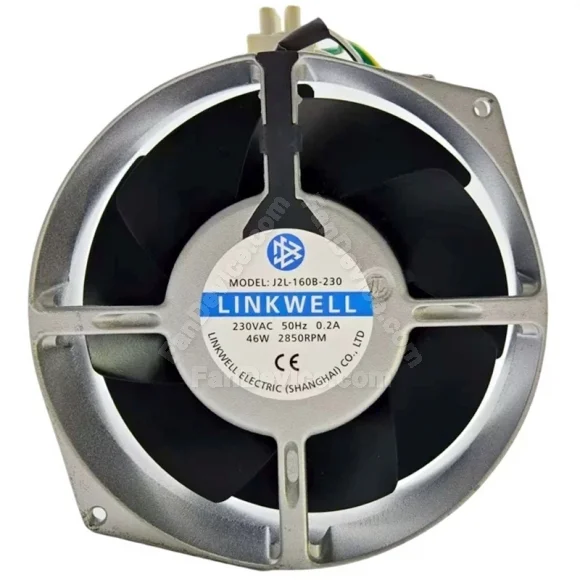 LINKWELL J2L-160B-230 230V 0.2A 46W 2 Wires 2850RPM Cooling Fan