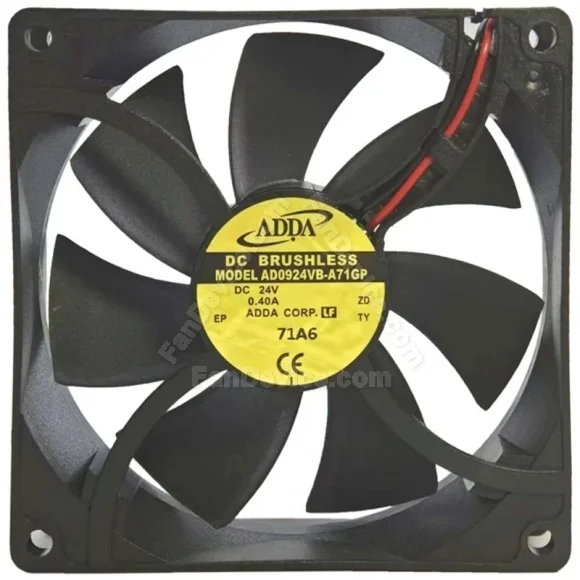ADDA AD0924VB-A71GP 24V 0.40A DC Brushless 2 Wires Axial Cooling Fan