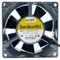 Sanyo 109L0812H401 DC 12V 0.18A 3 Wires Axial Cooling Fan