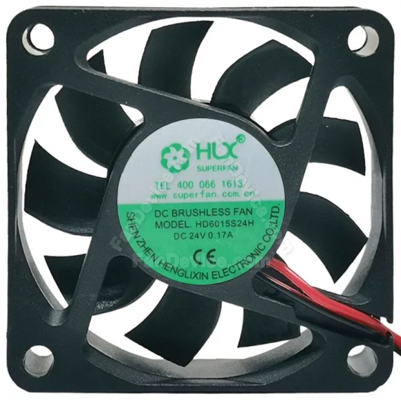 HLX HD6015S24H 24V 0.17A 2 Wires DC Brushless Axial Cooling Fan