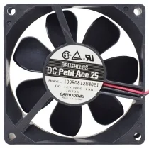 Sanyo 109R0812H4021 DC 12V 0.13A 2 Wires Axial Cooling Fan