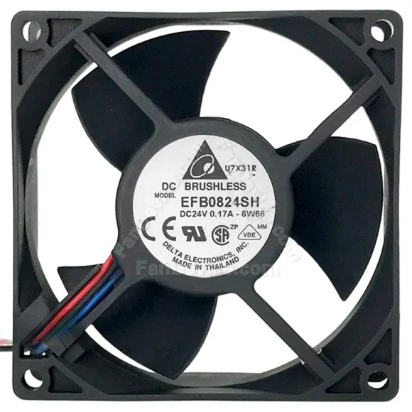 Delta EFB0824SH 24V 0.17A DC Brushless 3 Wires Axial Cooling Fan