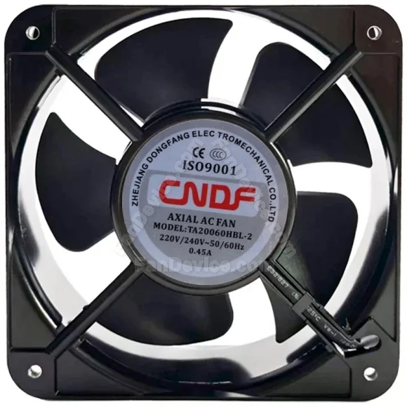 CNDF TA20060HBL-2 AC 220V/240V 0.45A 2 Wires Axial Cooling Fan