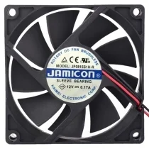 JAMICON JF0815S1H-R 12V 0.17A 2 Wires Sleeve Bearing Cooling Fan