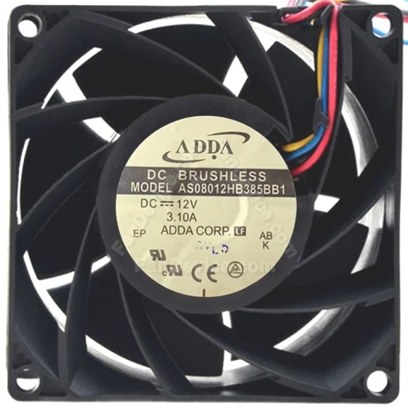 ADDA AS08012HB385BB1 12V 3.10A DC Brushless 4 Wires PWM Cooling Fan