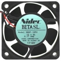 Nidec D06T-12PU DC 12V 0.17Amp 2 Wires Axial Cooling Fan