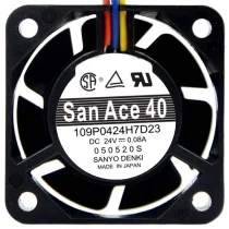 Sanyo 109P0424H7D23 DC 24V 0.08A 3 Wires Axial Cooling Fan