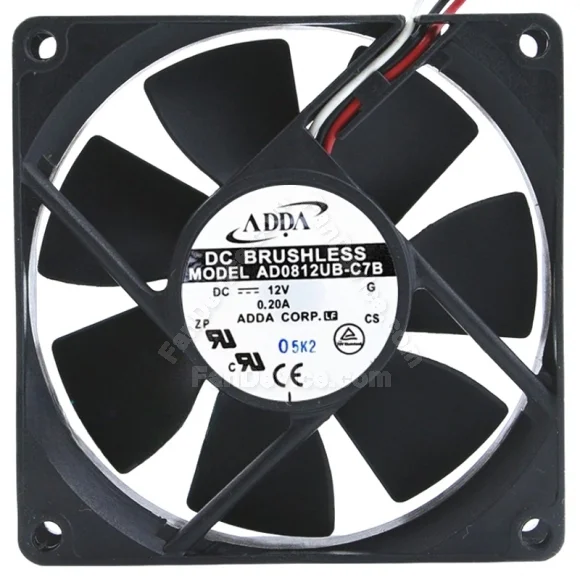 ADDA AD0812UB-C7B 12V 0.20A DC Brushless 3 / 4 Wires Axial Cooling Fan