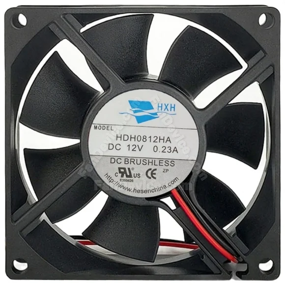 HXH HDH0812HA 12V 0.23A 2 Wires DC Brushless Axial Cooling Fan