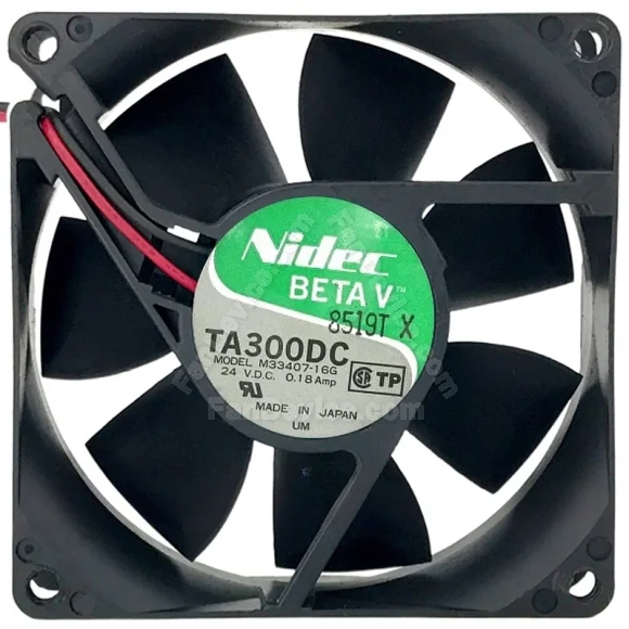 Nidec M33407-16G DC 24V 0.18Amp 2 Wires Axial Cooling Fan