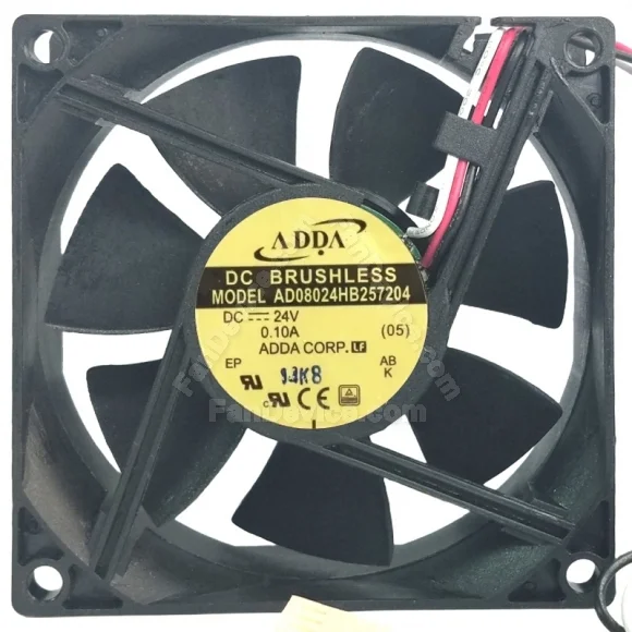 ADDA AD08024HB257204 24V 0.10A DC Brushless 3 Wires Axial Cooling Fan