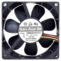 Sanyo 109R0824H443 DC 24V 0.13A 3 Wires Axial Cooling Fan