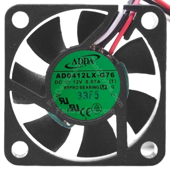 ADDA AD0412LX-G76 DC 12V 0.07A 3 Wires HYPRO Bearing Cooling Fan