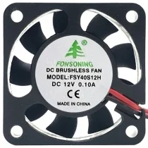 FONSONING FSY40S12H 12V 0.10A DC Brushless 2 Wires Axial Cooling Fan