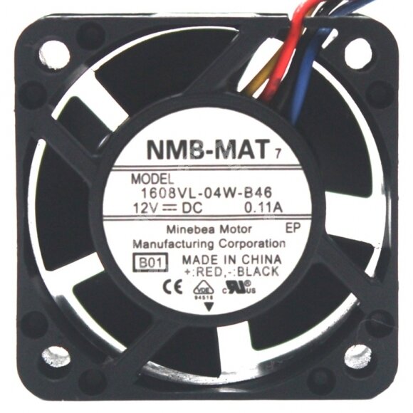NMB-MAT 1608VL-04W-B46 DC 12V 0.11A 4 Wires Axial Cooling Fan