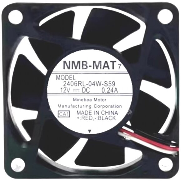 NMB-MAT 2406RL-04W-S59 12V 0.24A EB-S6 X6 W6 D290 84H 824H 825H Cooling Fan