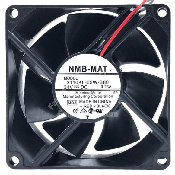NMB-MAT 3110KL-05W-B80 DC 24V 0.23A 2 Wires / 3 Wires Axial Cooling Fan