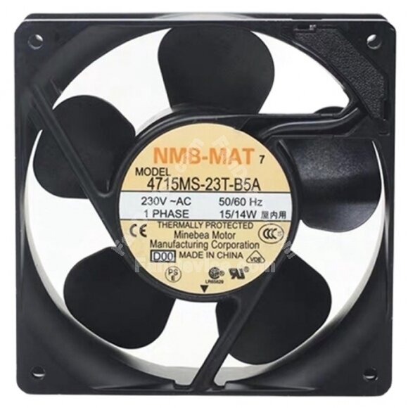 NMB-MAT 4715MS-23T-B5A AC 230V 15/14W Thermally Protected Cooling Fan