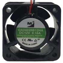 YM DA04020B12HA DC 12V 0.16A 2 Wires Axial Cooling Fan