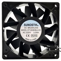 SUNOSTIK GT12038HBL2-EC EC 220V 3.00A 2 Wires Brushless Axial Cooling Fan