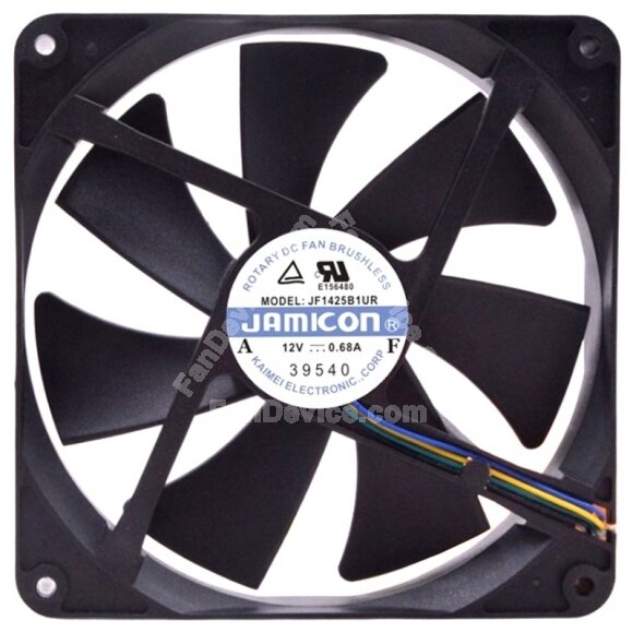 JAMICON JF1425B1UR DC 12V 0.68A 14025 Brushless Axial Cooling Fan