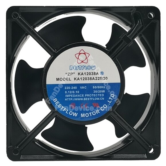 BESTFLOW KA12038A22B30 AC 220-240V 0.12/0.10A 30/20W Axial Cooling Fan